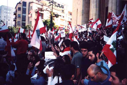 Beirut demonstration against Syrian occupation